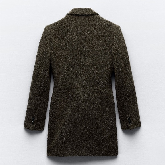 Zara Long boucle Double Breasted Blazer coat - Picture 11 of 12